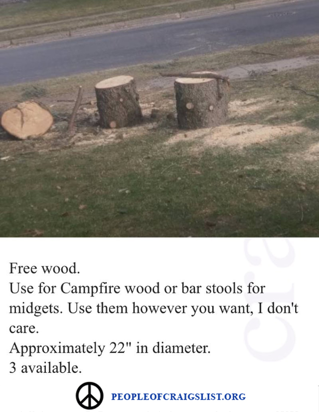 free wood on craigslist